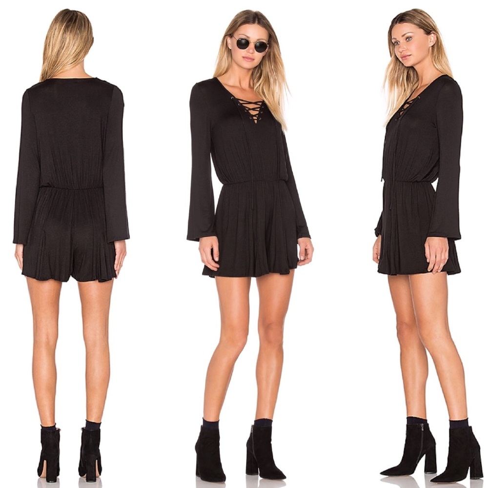 Mango Sexy Lace-Up Romper